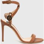 Kožené sandále Elisabetta Franchi hnedá farba, SA01L31E2