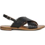 Dámske Kožené sandále Geox čiernej farby zo syntetiky vo veľkosti 37 v zľave na leto 