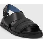 Pánske Kožené sandále Tommy Hilfiger Elevated čiernej farby zo syntetiky vo veľkosti 46 s prackou na leto 