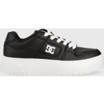 Dámska Skate obuv DC Shoes čiernej farby v športovom štýle z kože vo veľkosti 36,5 Zľava 