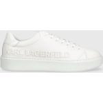 Kožené tenisky Karl Lagerfeld MAXI KUP biela farba, KL52225