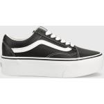 Dámska Skate obuv Vans Old Skool čiernej farby z kože vo veľkosti 38 Zľava 
