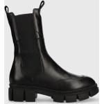 Dámske Designer Členkové topánky Karl Lagerfeld čiernej farby z kože vo veľkosti 41 
