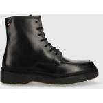 Pánske Členkové topánky Tommy Hilfiger čiernej farby z kože vo veľkosti 42 