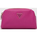 Dámske Kozmetické tašky Guess ružovej farby z polyuretánu Vegan 