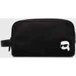 Pánske Designer Kozmetické tašky Karl Lagerfeld čiernej farby z polyuretánu 