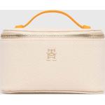 Dámske Kozmetické tašky Tommy Hilfiger béžovej farby z polyuretánu udržateľná móda 