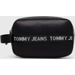 Pánske Kozmetické tašky Tommy Hilfiger TOMMY JEANS čiernej farby z polyuretánu Vegan 