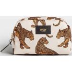 Pánske Kozmetické tašky Wouf béžovej farby s leopardím vzorom v zľave 