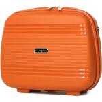 Malé cestovné kufre oranžovej farby na zips objem 16 l 
