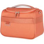 Malé cestovné kufre Travelite oranžovej farby z tkaniny na zips objem 13 l udržateľná móda 