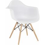 Jedálenské stoličky Kondela bielej farby v retro štýle z bukového dreva v zľave 