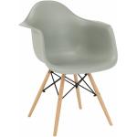 Jedálenské stoličky Kondela oceľovo šedej farby v retro štýle z bukového dreva v zľave 