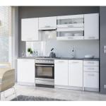 Kuchynské zostavy Kondela bielej farby v minimalistickom štýle z dubového dreva 