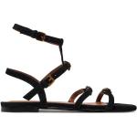Dámske Kožené sandále Kurt Geiger čiernej farby vo veľkosti 35 s motívom Gladiator na leto 
