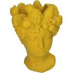 Kvetináče žltej farby z keramiky 