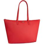 Dámske Shopper kabelky Lacoste červenej farby z koženky v zľave 