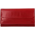 Dámske Kožené peňaženky Lagen červenej farby 
