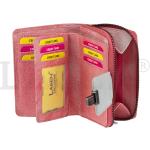 Dámske Kožené peňaženky Lagen ružovej farby 