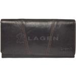Dámske Kožené peňaženky Lagen tmavo hnedej farby v zľave 