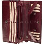 Dámske Kožené peňaženky Lagen vínovej farby v elegantnom štýle 