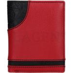 Pánske Kožené peňaženky Lagen červenej farby v elegantnom štýle 