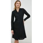 Dámske Designer Mini šaty Calvin Klein čiernej farby z ľanu vo veľkosti S 