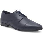 Pánske Spoločenské topánky Lasocki tmavo modrej farby v elegantnom štýle z kože vo veľkosti 43 na jar 