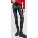 Dámske Designer Elastické nohavice Karl Lagerfeld čiernej farby z latexu v zľave 