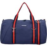 Dámske Cestovné tašky tmavo modrej farby v športovom štýle z tkaniny na zips 