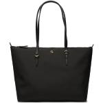 Dámske Designer Shopper kabelky Ralph Lauren čiernej farby z koženky v zľave 