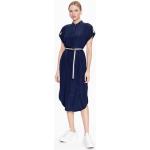 Designer Denné šaty Ralph Lauren tmavo modrej farby zo syntetiky v zľave 