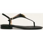 Dámske Designer Kožené sandále Ralph Lauren čiernej farby zo syntetiky vo veľkosti 37 v zľave na leto 