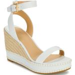 Dámske Designer Kožené sandále Ralph Lauren bielej farby vo veľkosti 40 na leto 