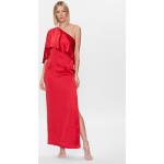 Dámske Designer Spoločenské šaty Ralph Lauren červenej farby zo syntetiky v zľave 