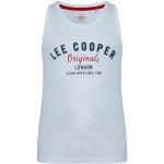 Pánska Jesenná móda Lee Cooper bielej farby z bavlny s okrúhlym výstrihom bez rukávov 
