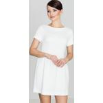 Dámske Denné šaty Lenitif bielej farby v party štýle v zľave 