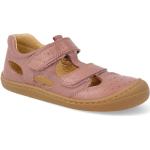 Detské Kožené sandále ružovej farby na leto 