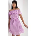 Dámske Letné šaty FashionHunters svetlo fialovej farby vo veľkosti S v zľave 