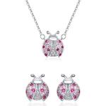 Strieborné náhrdelníky ružovej farby 