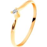 Zlaté prstene Šperky eshop zlatej farby zo zlata s diamantom 51 