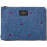 Dámske Clutch kabelky Wouf BIO modrej farby z bavlny udržateľná móda 