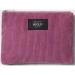Dámske Clutch kabelky Wouf ružovej farby z bavlny v zľave 