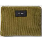Dámske Clutch kabelky Wouf zelenej farby z bavlny 