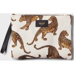 Dámske Clutch kabelky Wouf béžovej farby s leopardím vzorom 