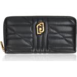 Dámske Luxusné peňaženky Liu Jo čiernej farby na zips 
