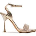 Dámske Kožené sandále Liu Jo zlatej farby vo veľkosti 36 metalické na leto 