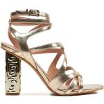 Dámske Kožené sandále Liu Jo zlatej farby vo veľkosti 36 metalické na leto 