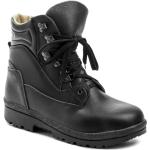 Nová kolekcia: Pánske Členkové topánky čiernej farby z kože vo veľkosti 49 na štandardné nohy šnurovacie na zimu 
