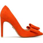 Dámske Lodičky baldowski oranžovej farby v elegantnom štýle vo veľkosti 38 na jar 